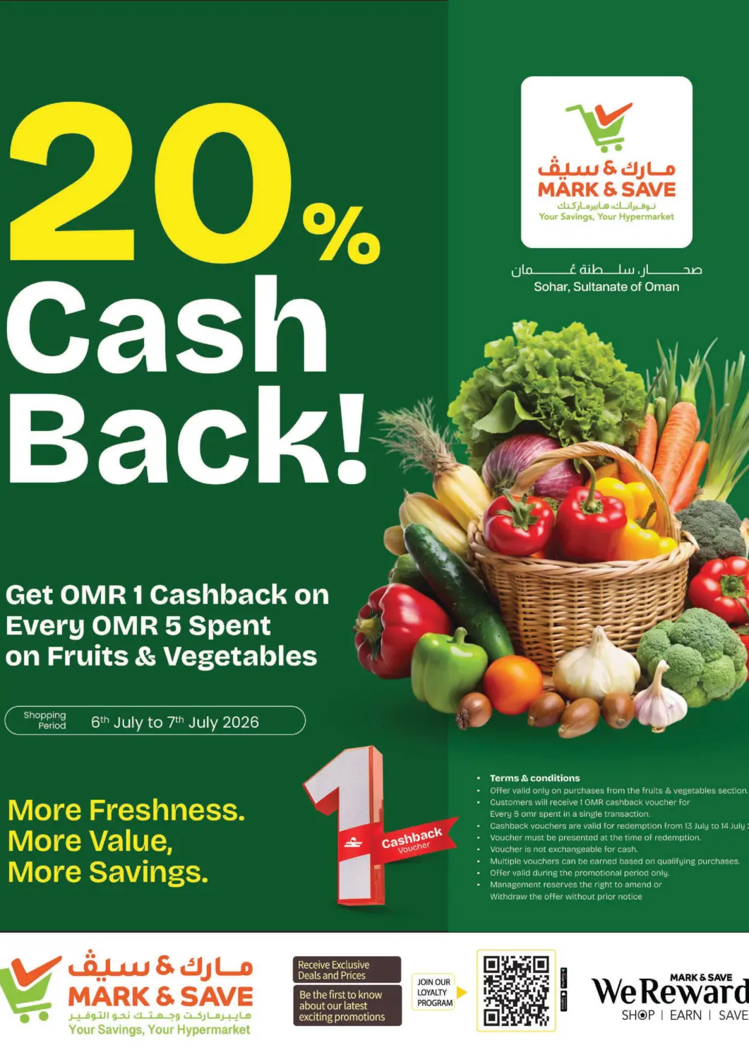 Oman - Sohar MARK & SAVE offers in D4D Online. 20% Cash Back!. . Till 7th July
