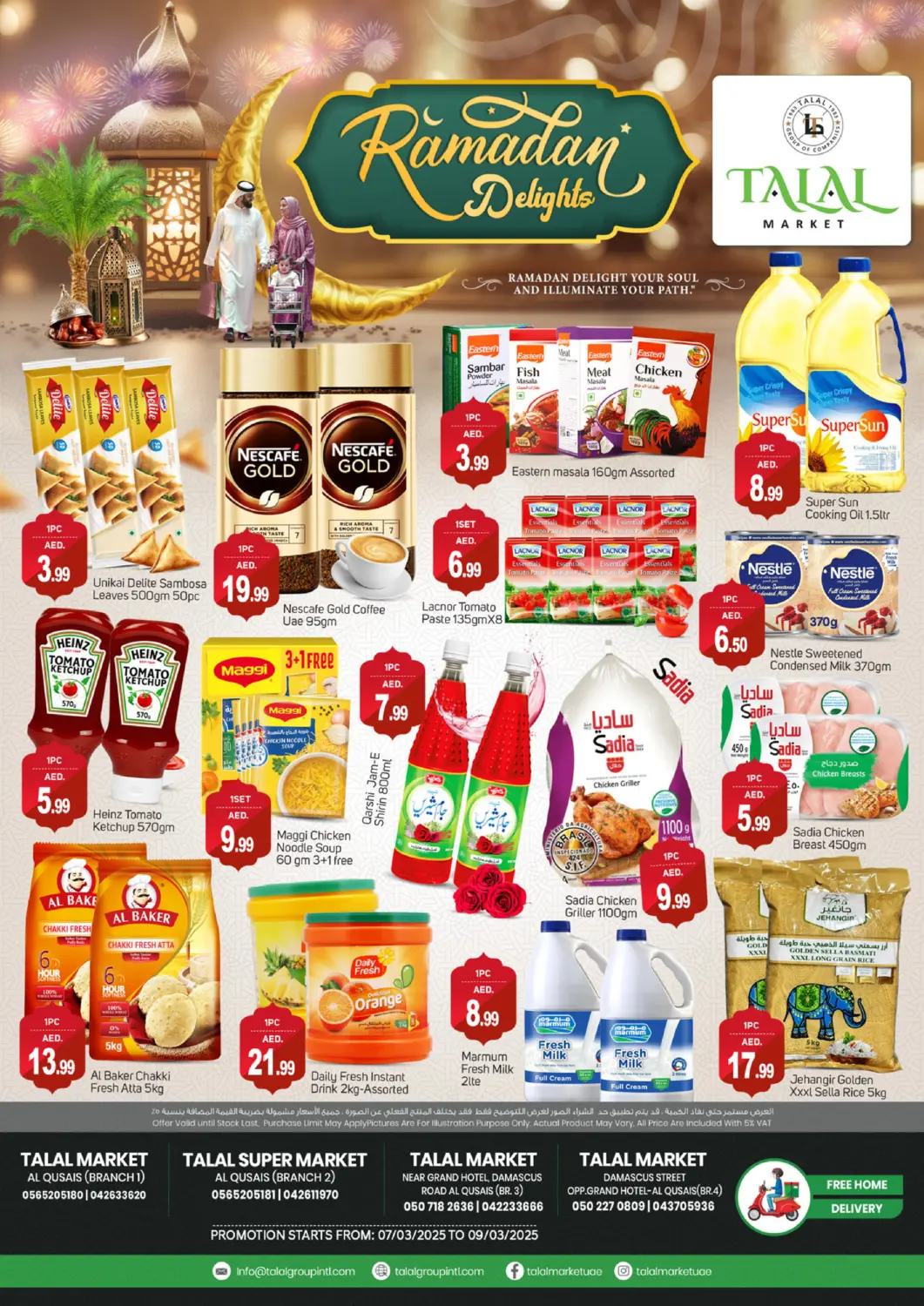 UAE - Dubai TALAL MARKET offers in D4D Online. Qusais Branches. . Till 9th February