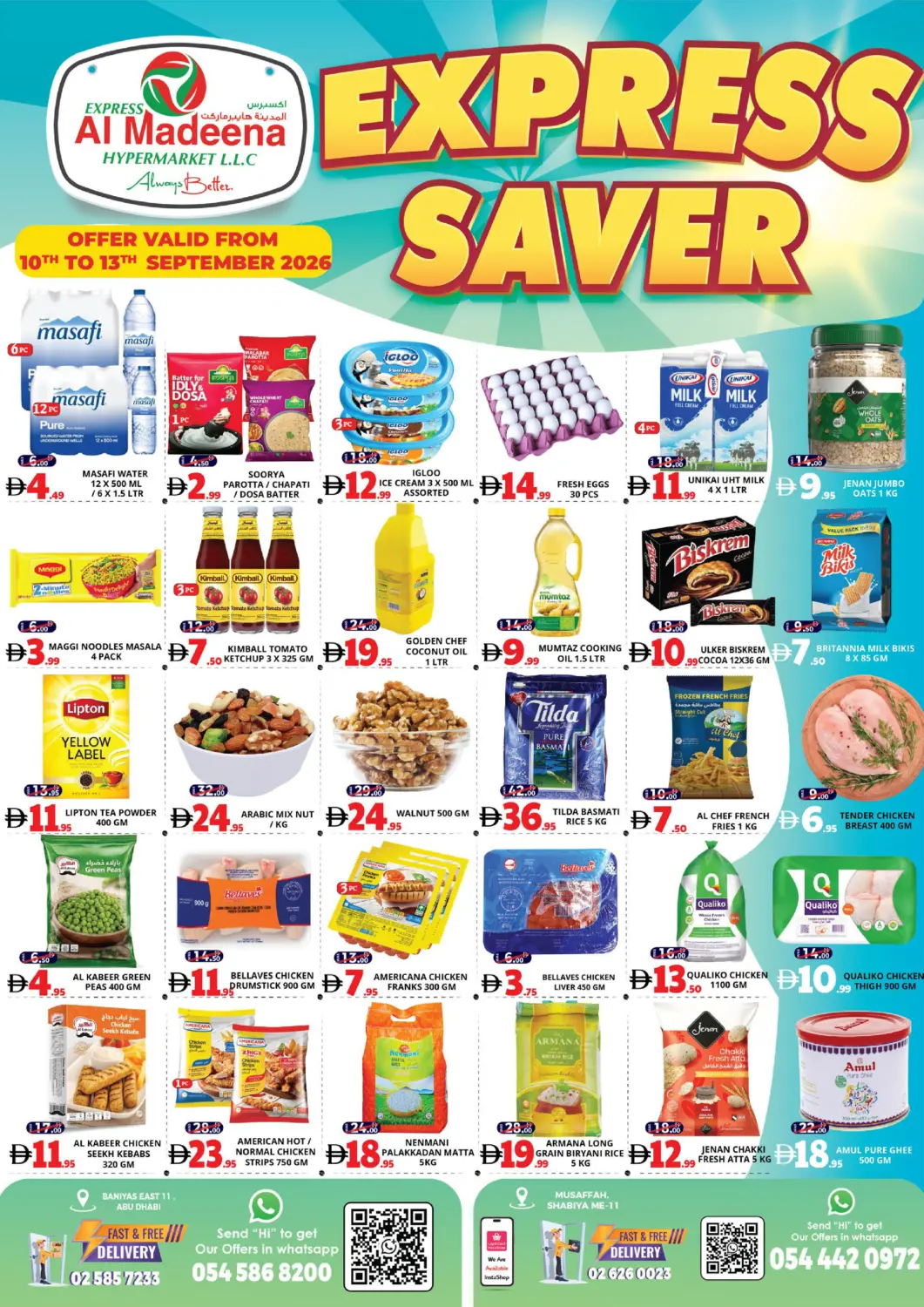 UAE - Abu Dhabi EXPRESS AL MADEENA HYPERMARKET LLC offers in D4D Online. Baniyas East-Abudhabi. . Till 13th September
