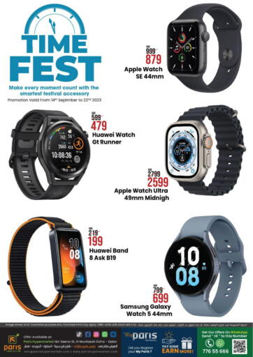 Qatar - Al Rayyan Paris Hypermarket offers in D4D Online. Time Fest. . Till 22nd September
