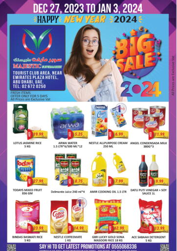 UAE - Abu Dhabi Majestic Supermarket offers in D4D Online. Happy New Year 2024. . Till 3rd January