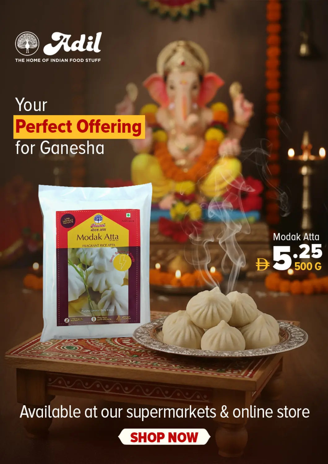 UAE - Dubai Adil Supermarket offers in D4D Online. Your Perfect Offering For Ganesha. . Till 4th September