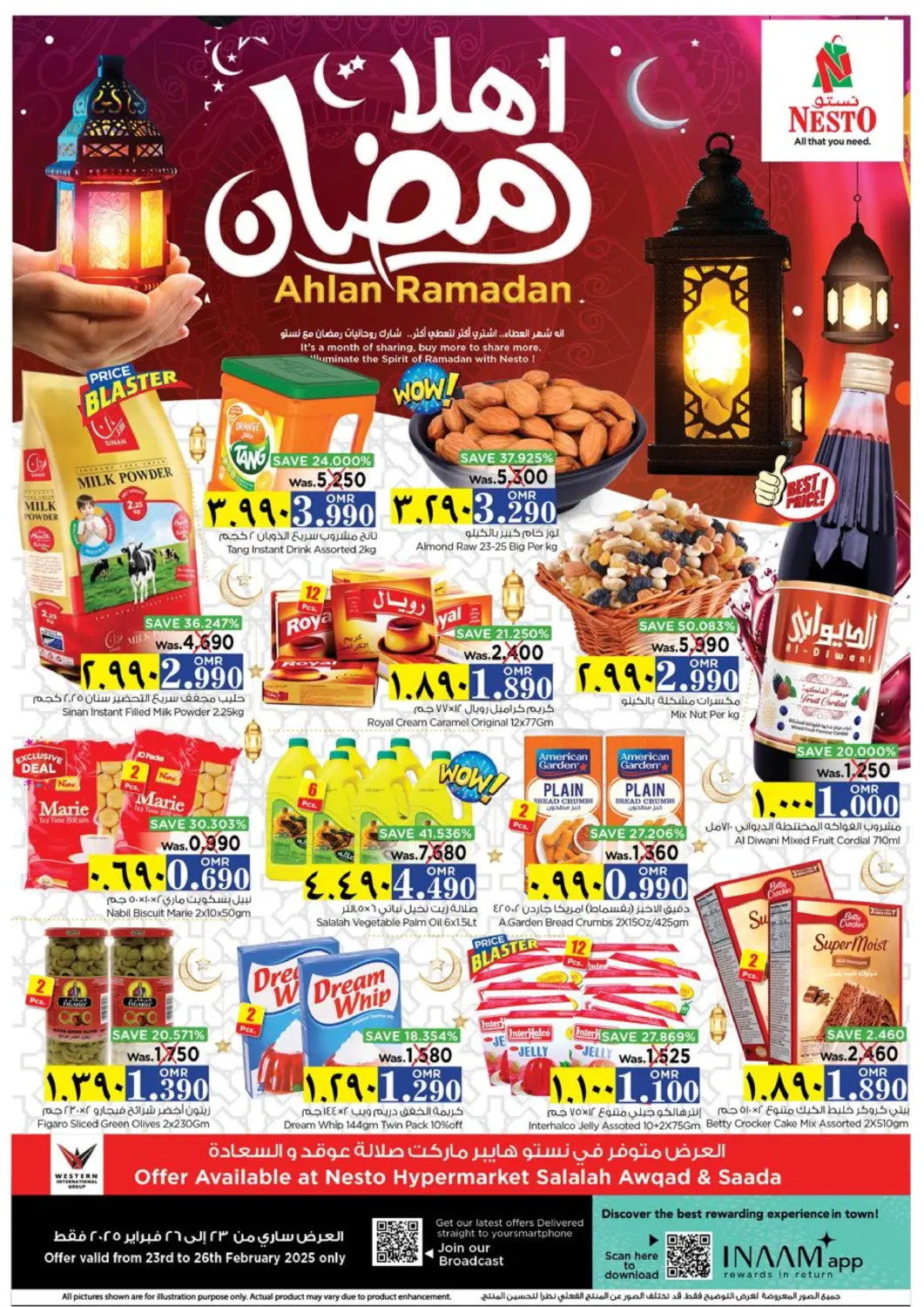 Oman - Salalah Nesto Hyper Market   offers in D4D Online. Ahlan Ramadan. . Till 26th February