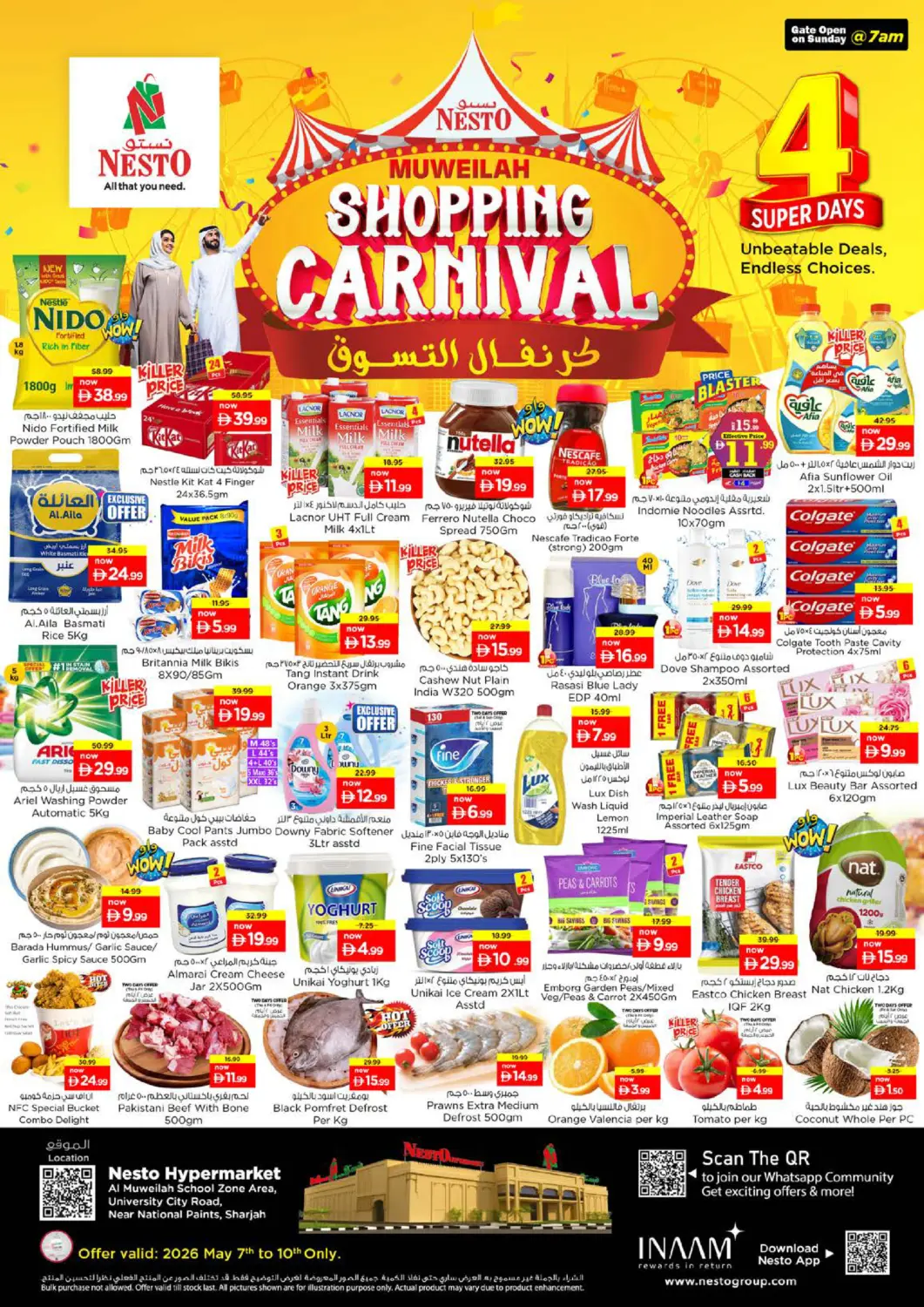 UAE - Sharjah / Ajman Nesto Hypermarket offers in D4D Online. Muwaileh - Sharjah. . Till 10th May