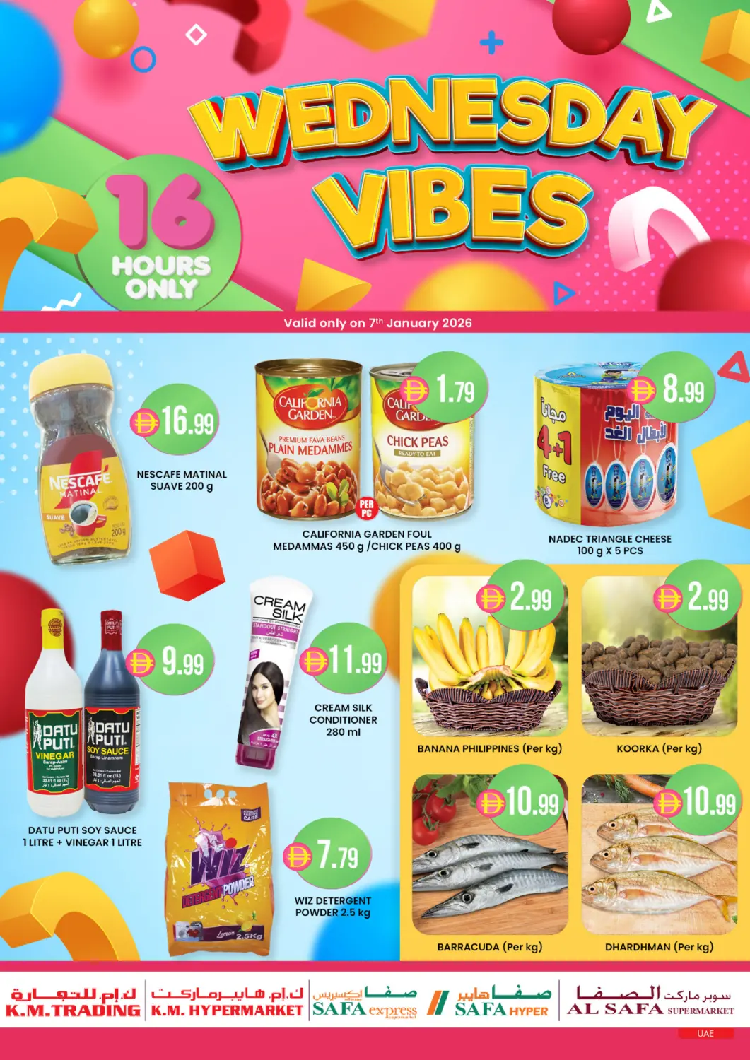 UAE - Sharjah / Ajman K.M Hypermarket offers in D4D Online. WEDNESDAY VIBES. . Only On 7th January