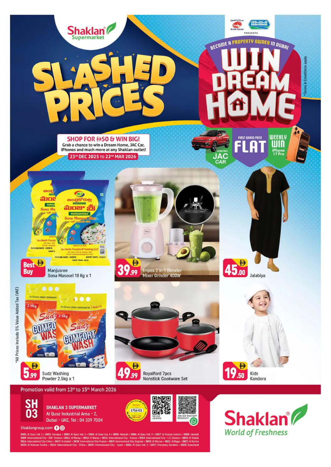 UAE - Dubai Shaklan  offers in D4D Online. Al Quoz - Ind Area 2,Dubai. . Till 15th March