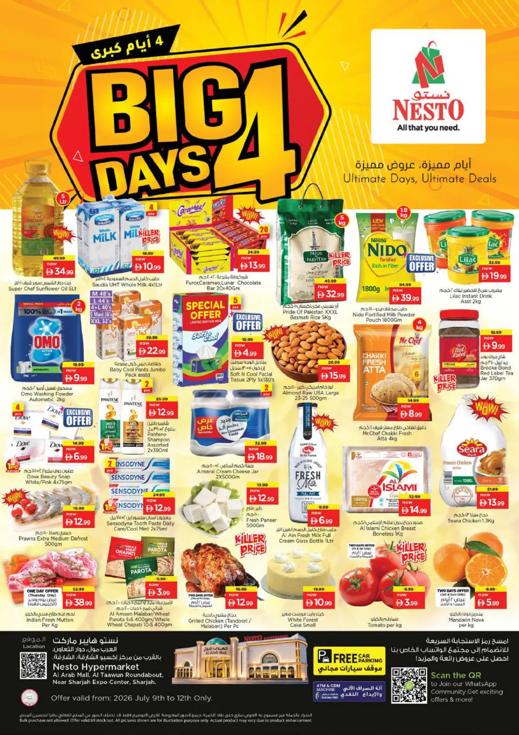 UAE - Sharjah / Ajman Nesto Hypermarket offers in D4D Online. Al Arab Mall-Sharjah. . Till 12th July