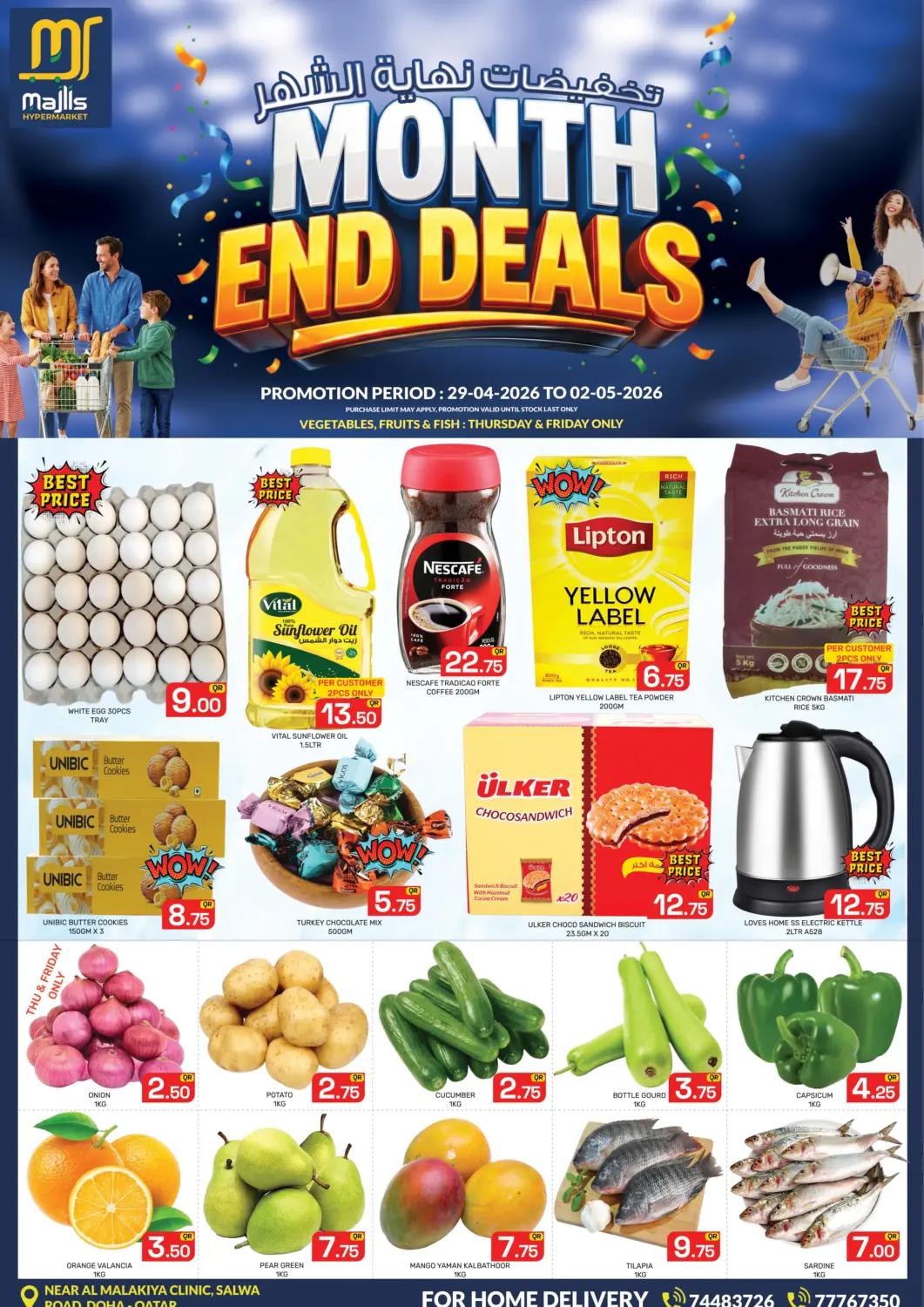 Qatar - Doha Majlis Hypermarket offers in D4D Online. Month End Deals. . Till 2nd May