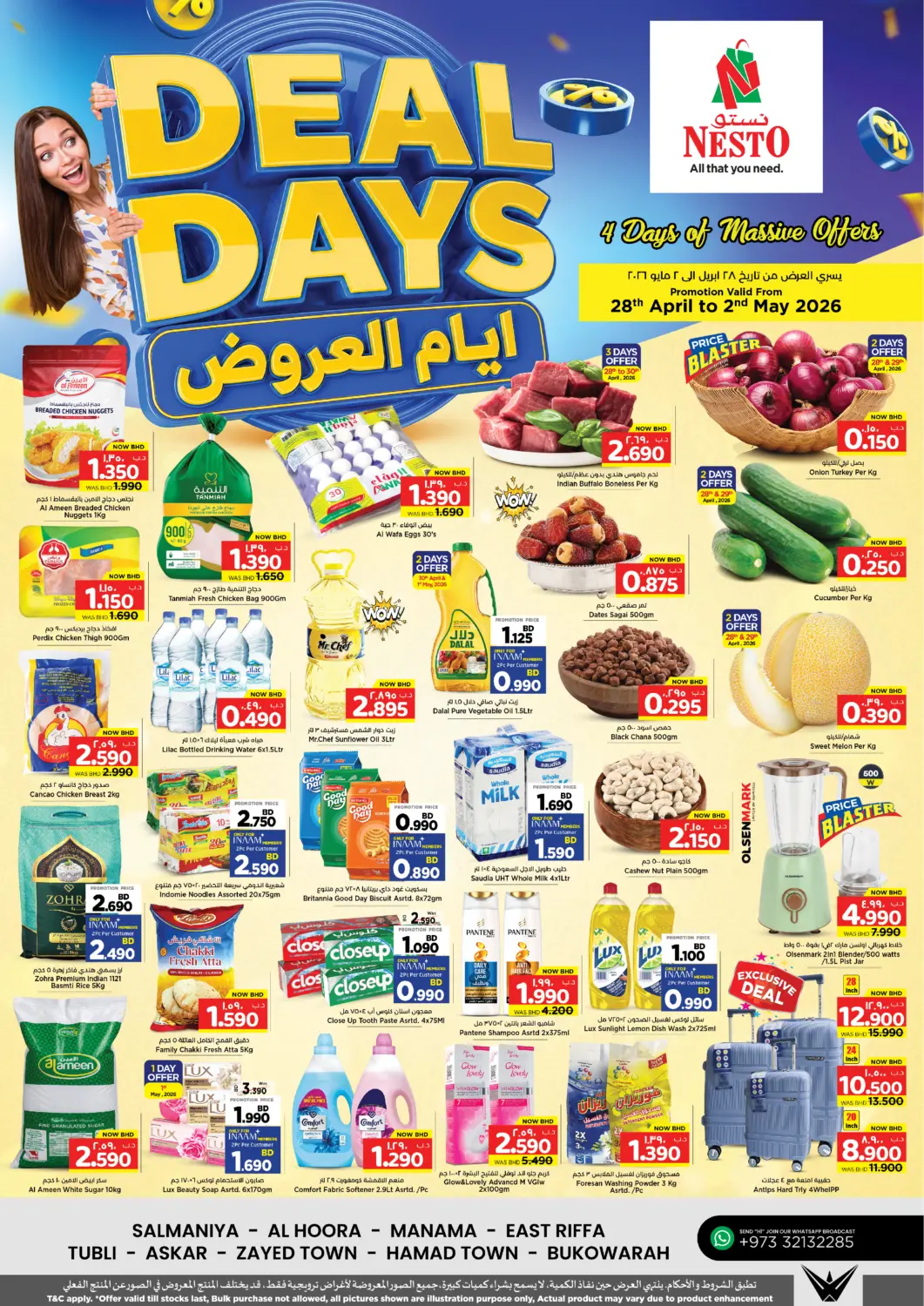 Bahrain NESTO  offers in D4D Online. Deal Days. . Till 2nd May
