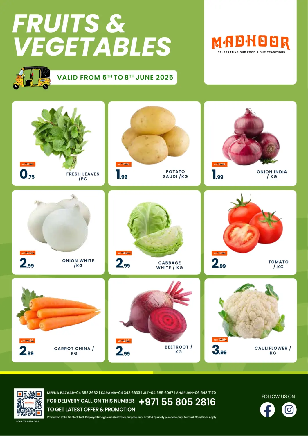 UAE - Sharjah / Ajman MADHOOR SUPERMARKET L.L.C offers in D4D Online. Fruits & Vegetables. . Till 8th June
