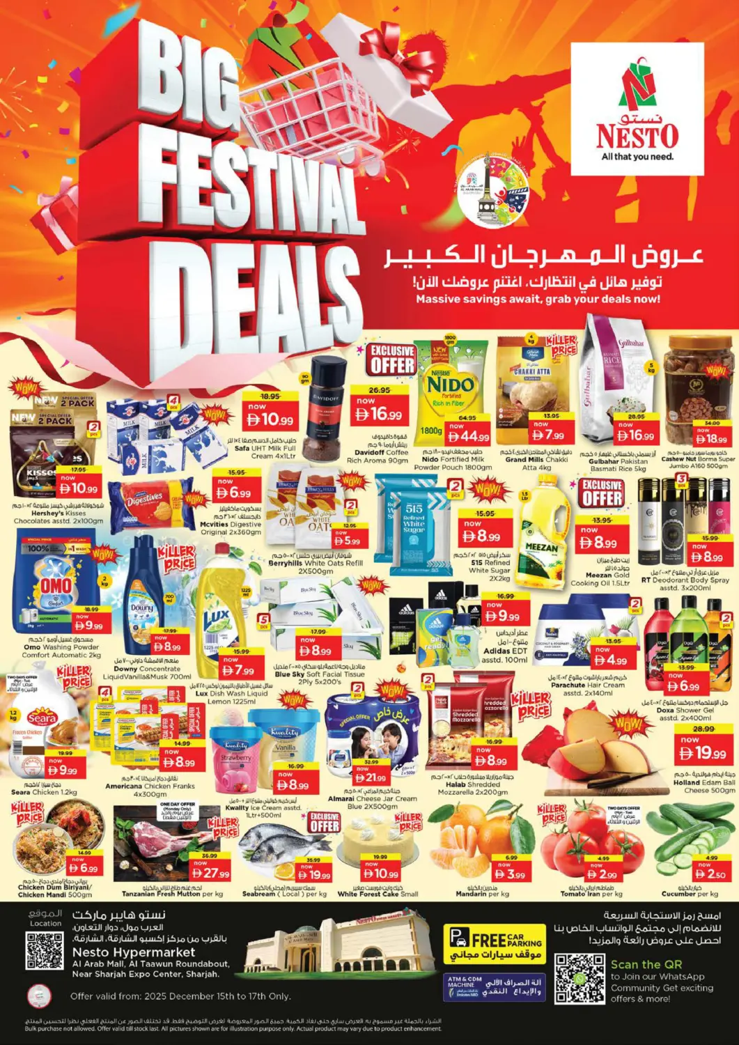 UAE - Sharjah / Ajman Nesto Hypermarket offers in D4D Online. Al Arab Mall , Sharjah. . Till 17th December