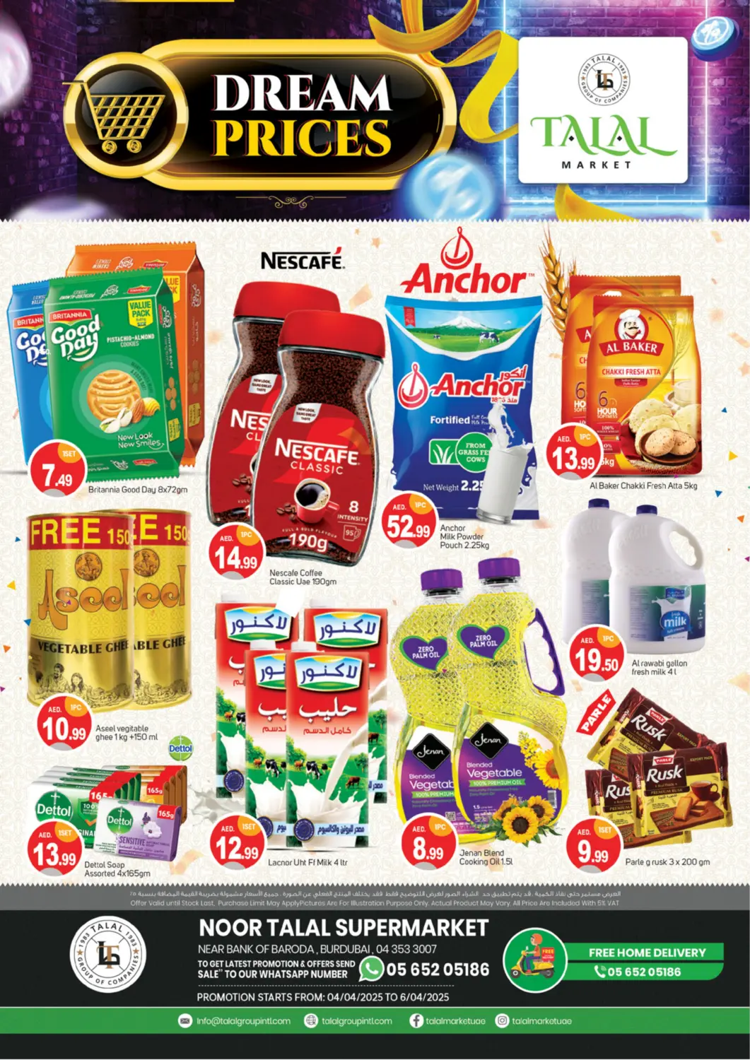 UAE - Dubai TALAL MARKET offers in D4D Online. Noor Talal, Burdubai. . Till 6th April