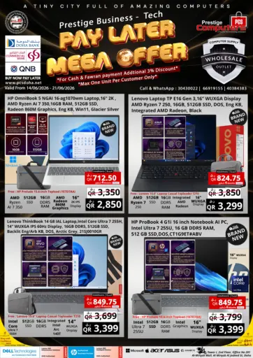 Prestige Business-Tech Pay Later Mega Offer