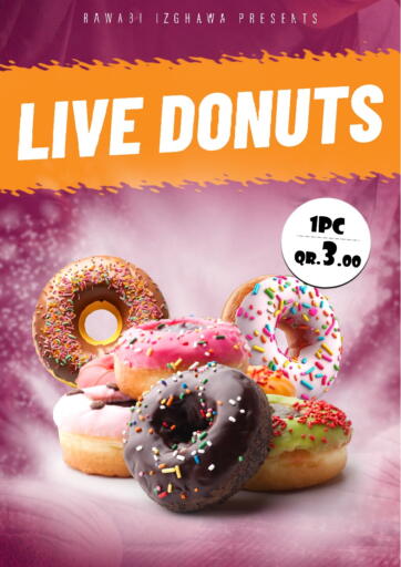 Qatar - Al Shamal Rawabi Hypermarkets offers in D4D Online. Live Donuts @ Izghawa. . Till 9th September