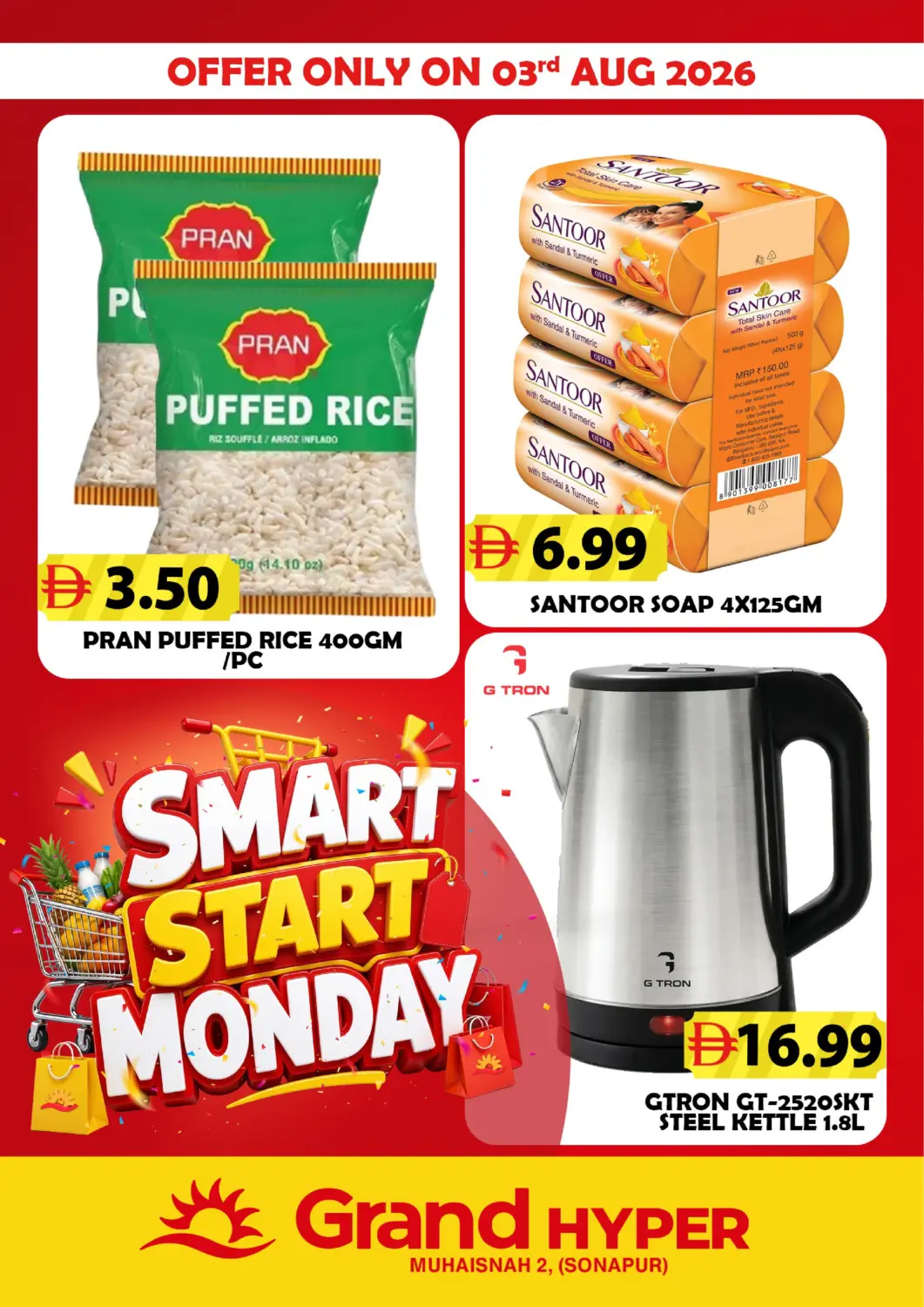 UAE - Dubai Grand Hyper Market offers in D4D Online. Muhaisnah 2. . Only On 3rd August