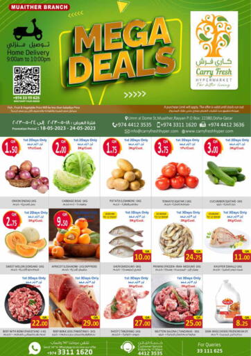 Qatar - Al Rayyan Carry Fresh Hypermarket offers in D4D Online. Mega Deals @ Muaither. . Till 24th May