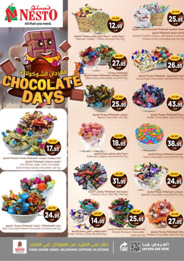 KSA, Saudi Arabia, Saudi - Al Majmaah Nesto offers in D4D Online. Chocolate Days. . Till 3rd September