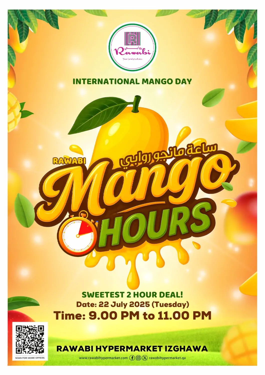 Qatar - Al Daayen Rawabi Hypermarket offers in D4D Online. Mango Hours @ Izghawa. . Only On 22nd July