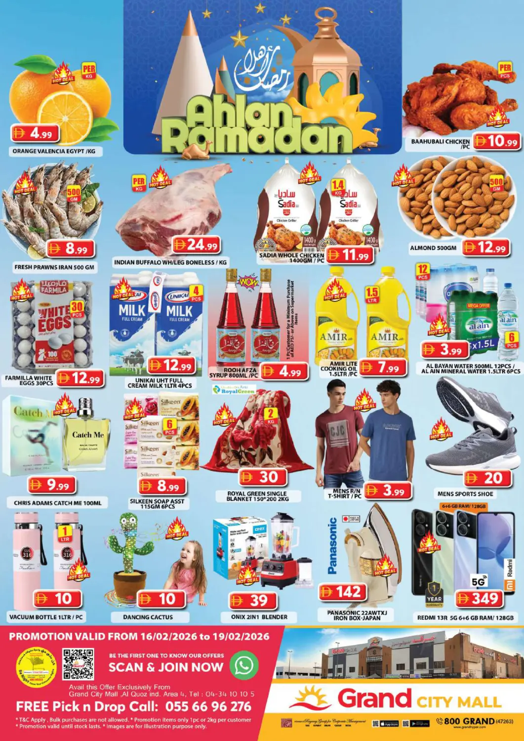 UAE - Dubai Grand Hyper Market offers in D4D Online. Grand City Mall - Al Quoz. . Till 19th  February