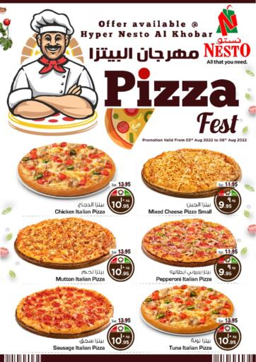 KSA, Saudi Arabia, Saudi - Jubail Nesto offers in D4D Online. Pizza Fest @ Al Khobar. . Till 6th August