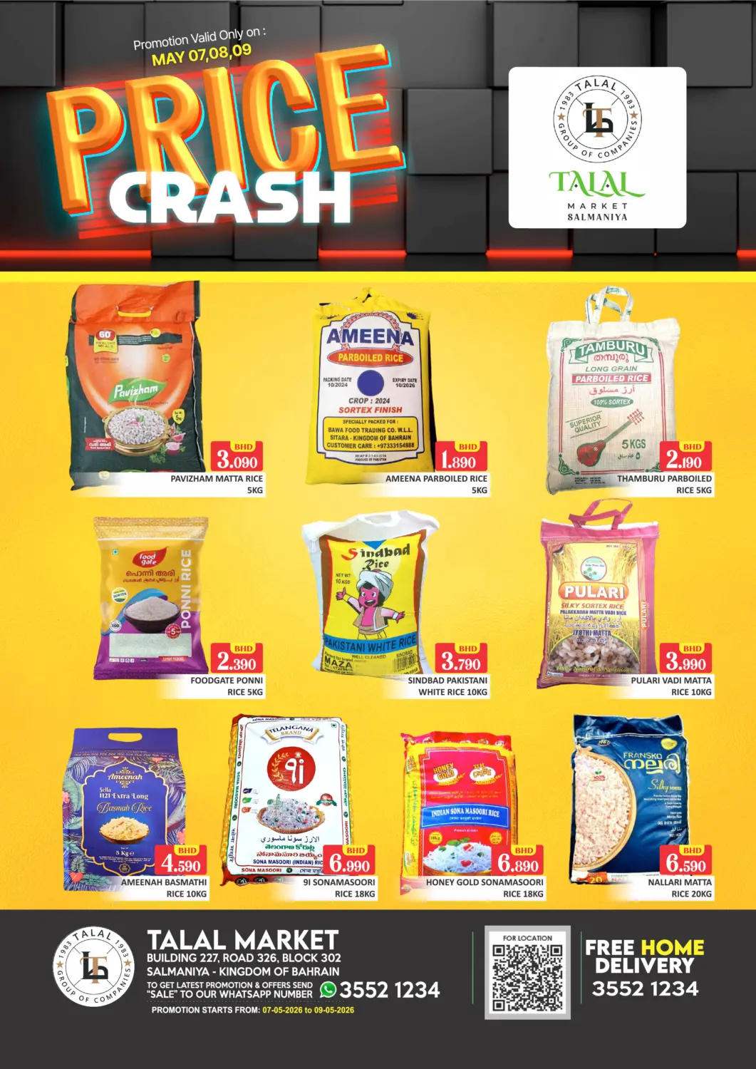 Bahrain Talal Markets offers in D4D Online. Price Crash@ Salmaniya. . Till 9th May