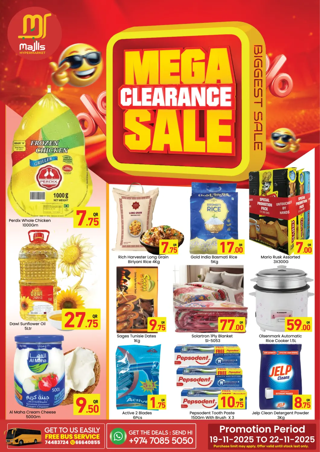 Qatar - Doha Majlis Hypermarket offers in D4D Online. Mega Clearance Sale. . Till 22nd November