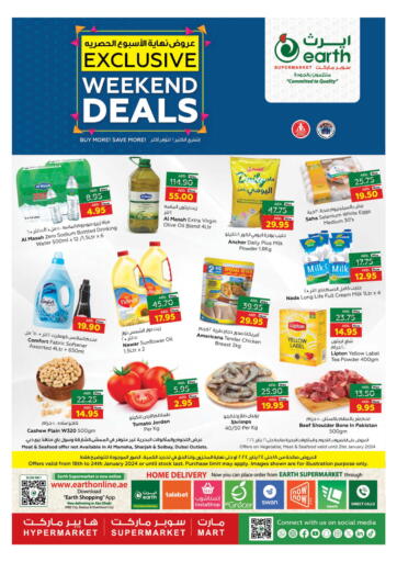 UAE - Dubai Earth Supermarket offers in D4D Online. Exclusive Weekend Deals. . Till 24th January
