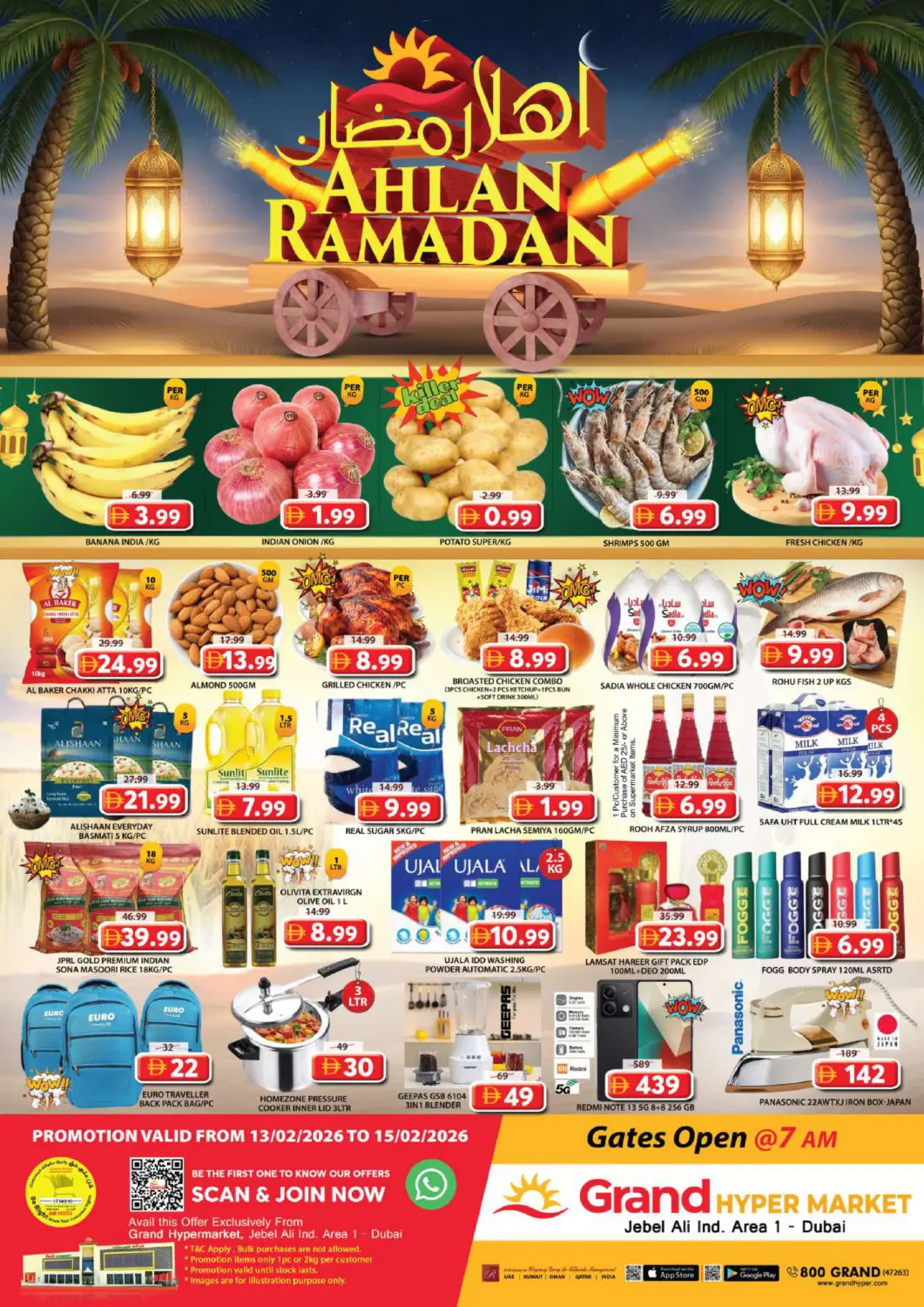 UAE - Dubai Grand Hyper Market offers in D4D Online. Jebel Ali - Dubai. . Till 15th February