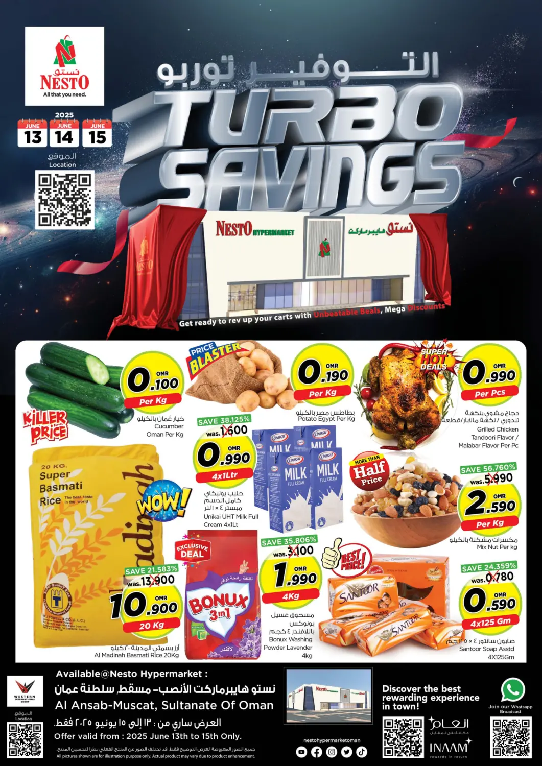 Oman - Muscat Nesto Hyper Market   offers in D4D Online. Turbo Savings. . Till 15th June