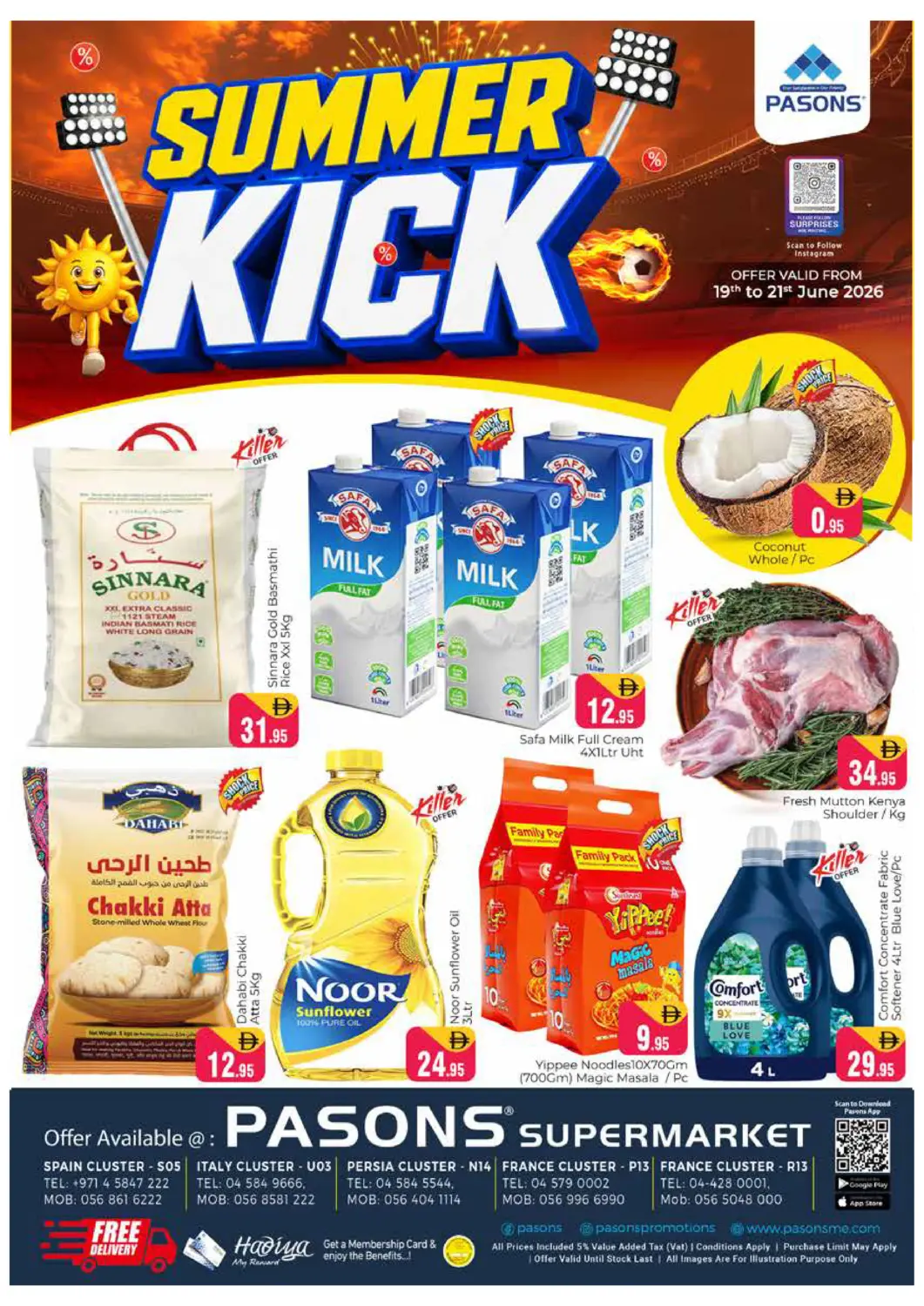 UAE - Dubai Pasons Hypermarket offers in D4D Online. Pasons supermarket. . TIll 21st June