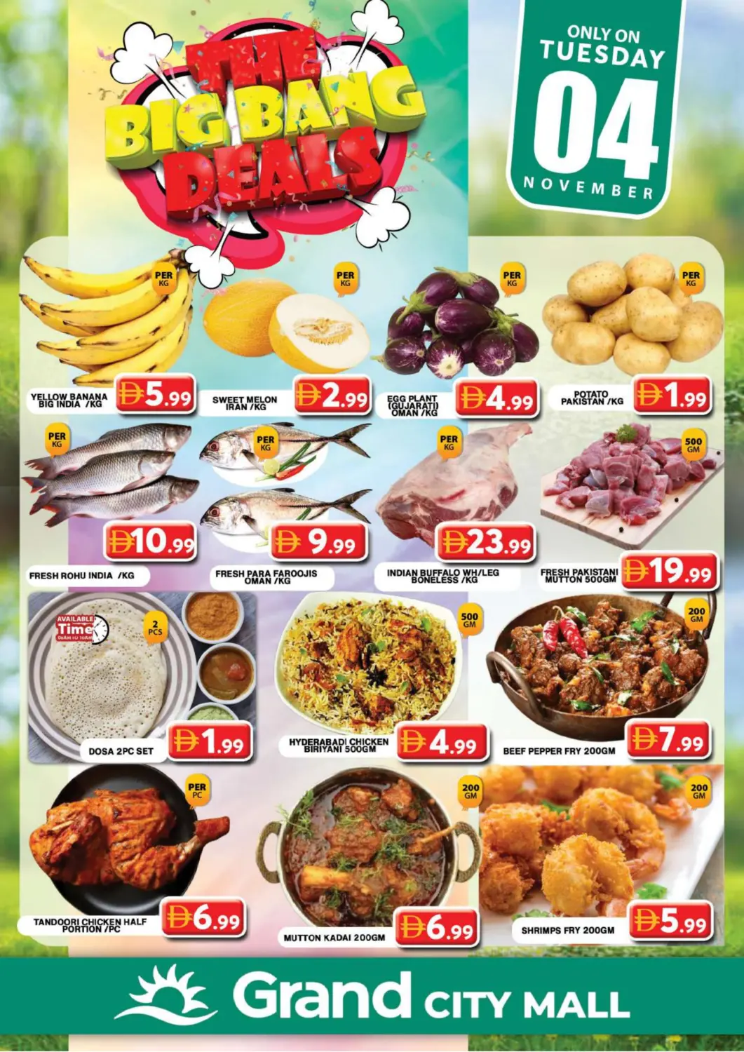 UAE - Dubai Grand Hyper Market offers in D4D Online. Grand City Mall. . Only On 4th November