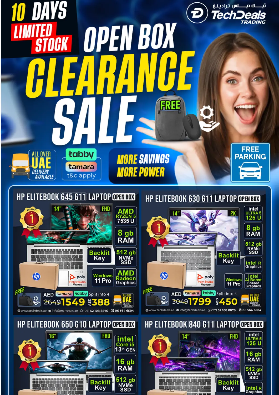 UAE - Sharjah / Ajman TechDeals Electronics Trading offers in D4D Online. Open Box Clearance Sale. . Till 16th April