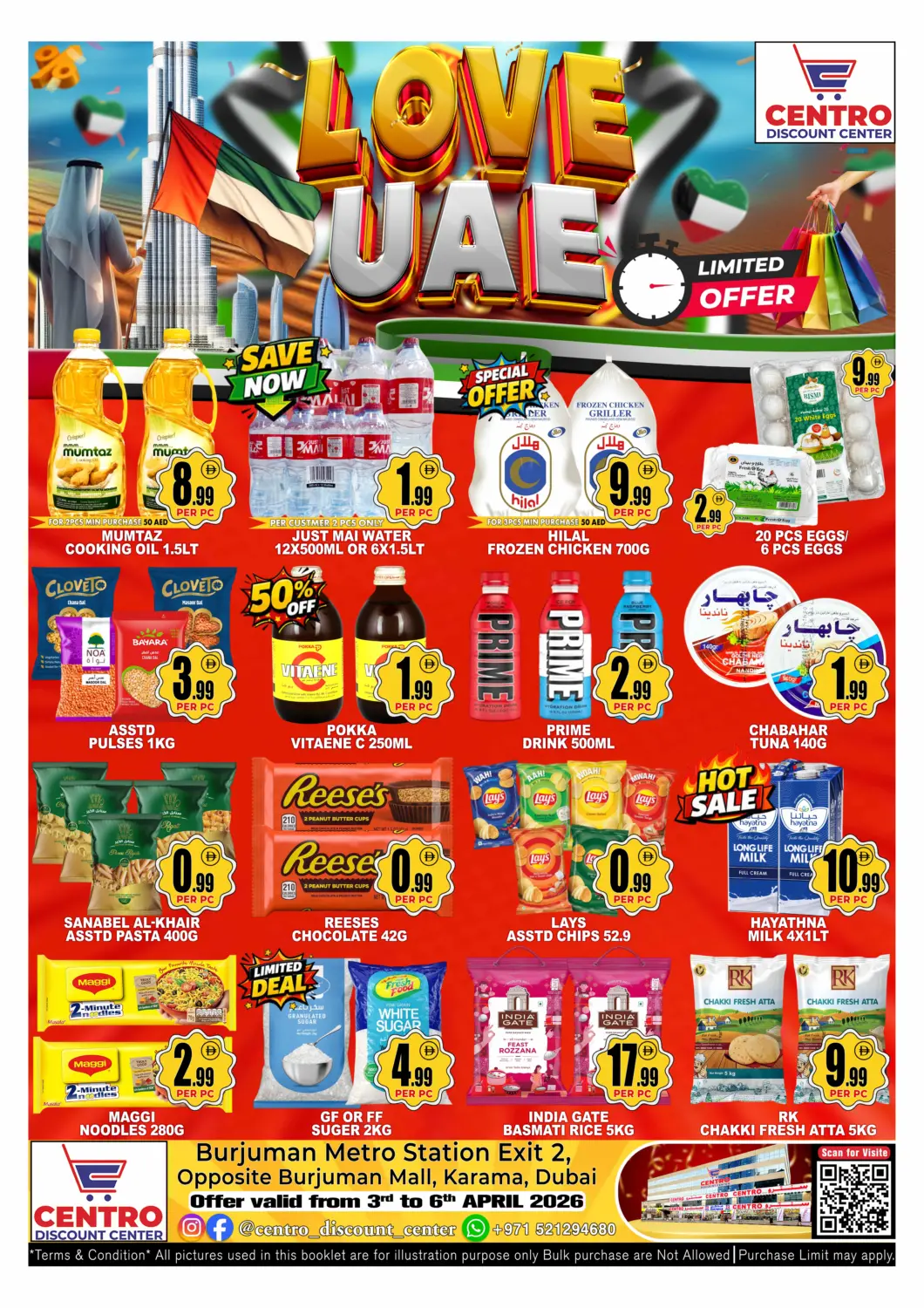 UAE - Dubai Centro Discount Center offers in D4D Online. Love Uae. . Till 6th April