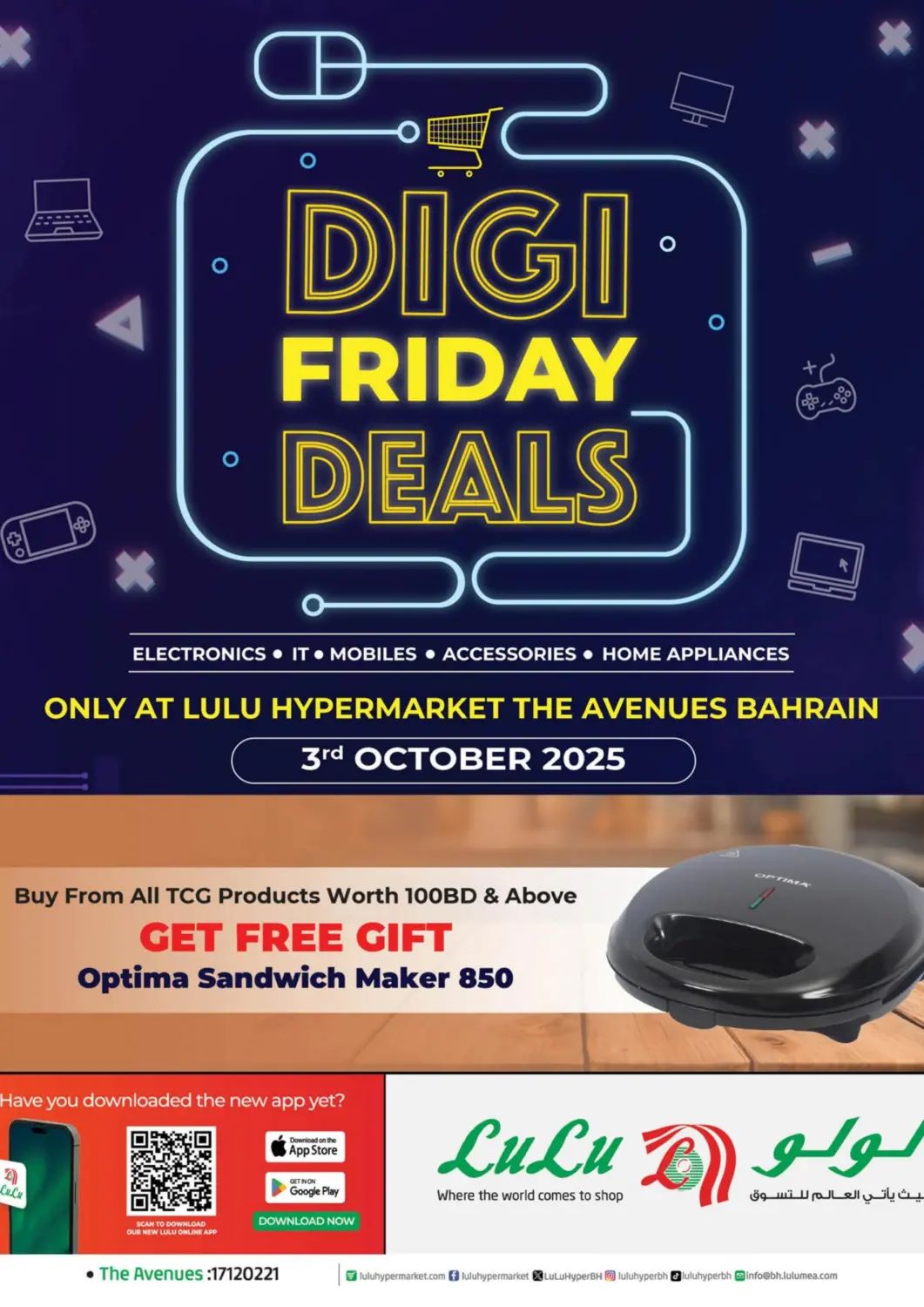 Bahrain LuLu Hypermarket offers in D4D Online. Digi Friday Deals@ Avenues. . Only On 3rd October