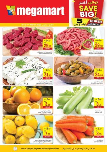 UAE - Sharjah / Ajman Megamart Supermarket  offers in D4D Online. Save Big. . Till 7th March