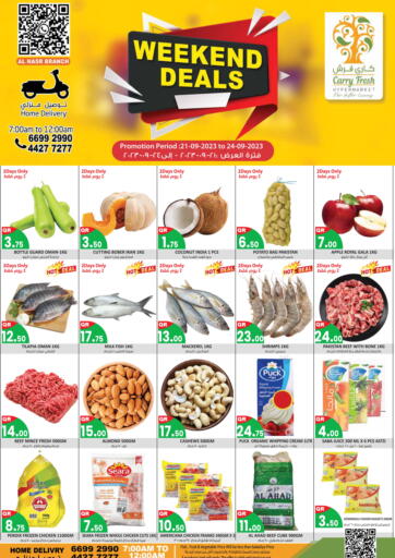 Qatar - Al-Shahaniya Carry Fresh Hypermarket offers in D4D Online. Weekend Deals @ Al Nasr. . Till 24th September