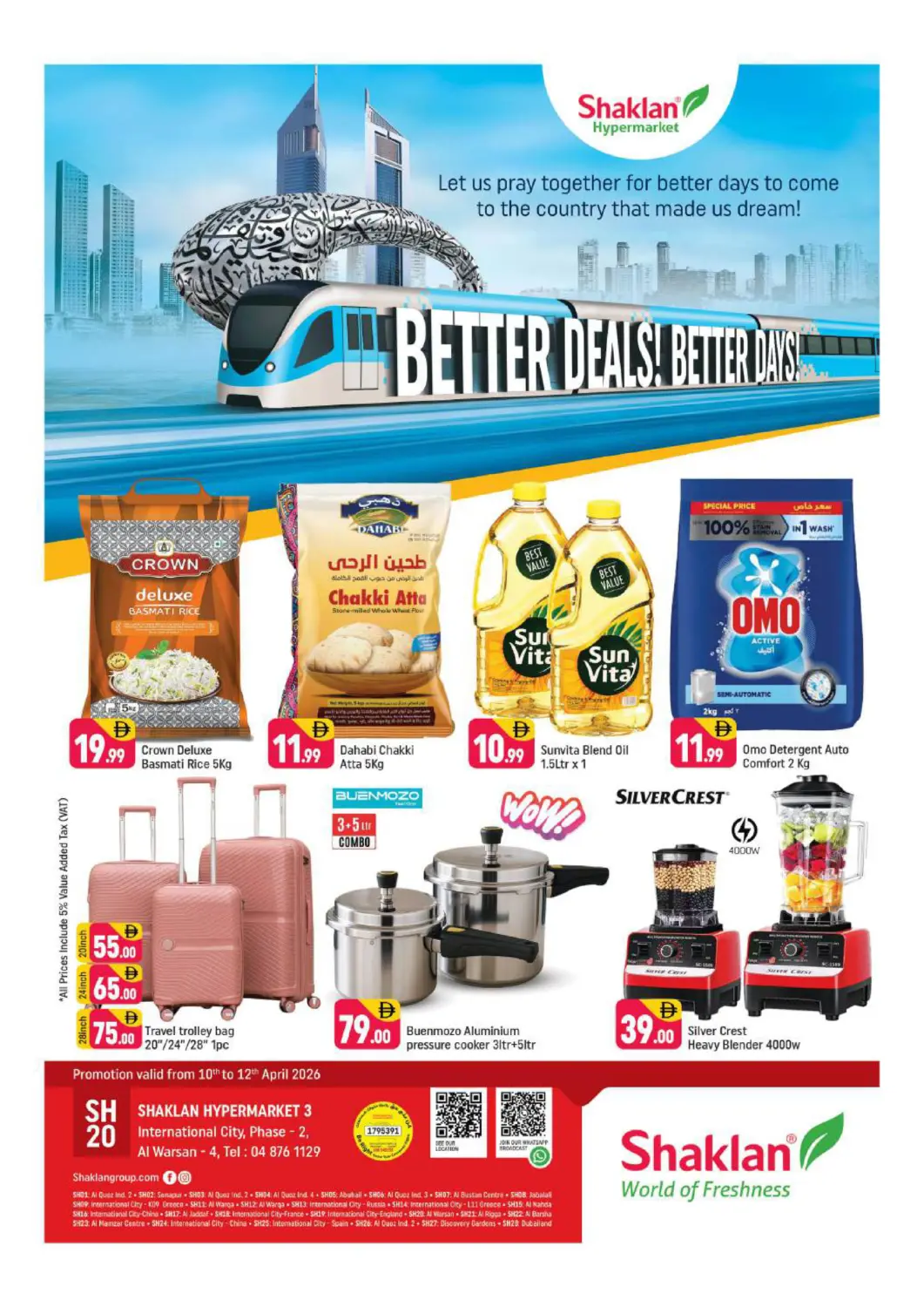 UAE - Dubai Shaklan  offers in D4D Online. Al Warsan-4,Dubai. . Till 12th April