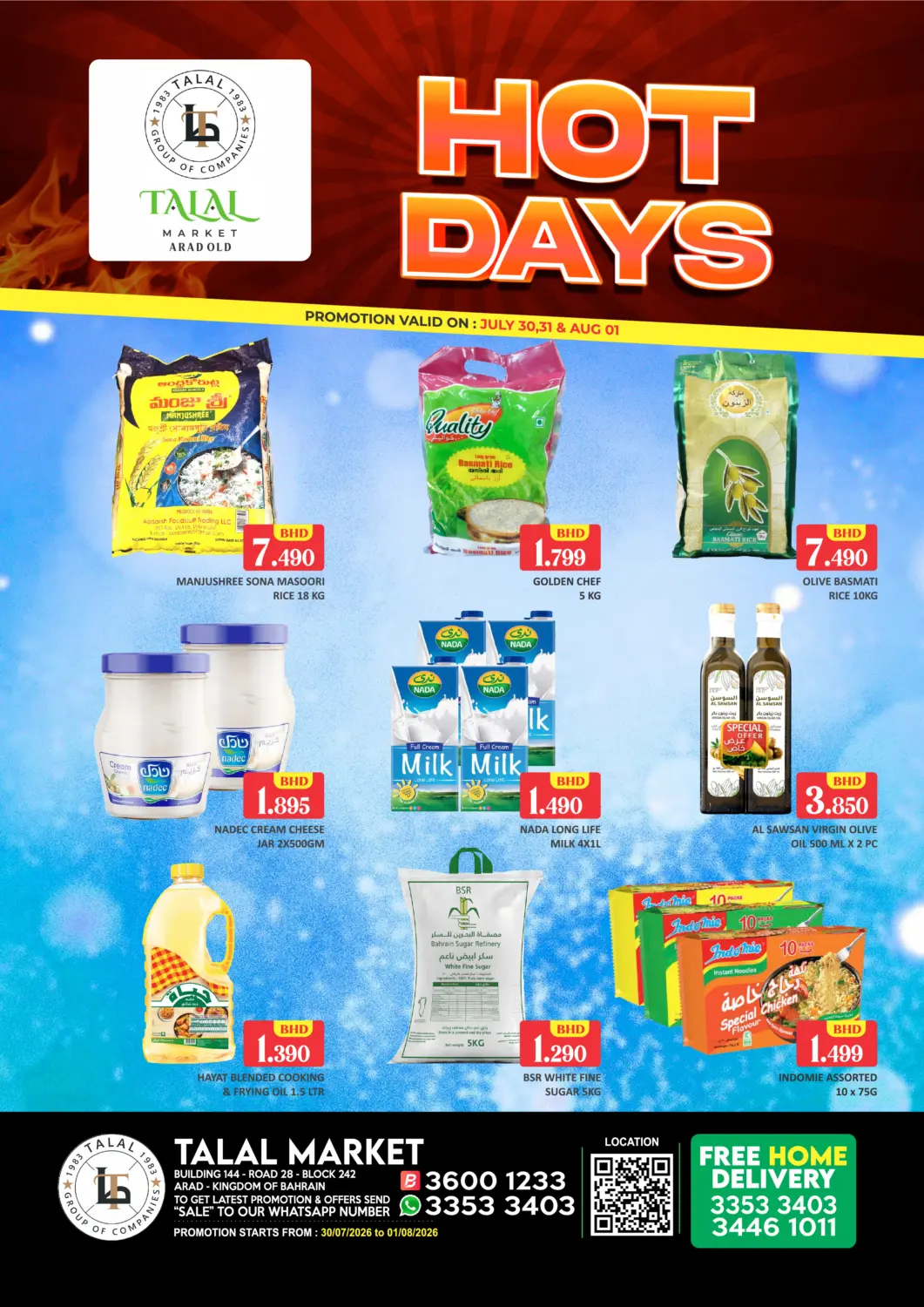 Bahrain Talal Markets offers in D4D Online. Hot Deal -Arad Old. . Till 1st August