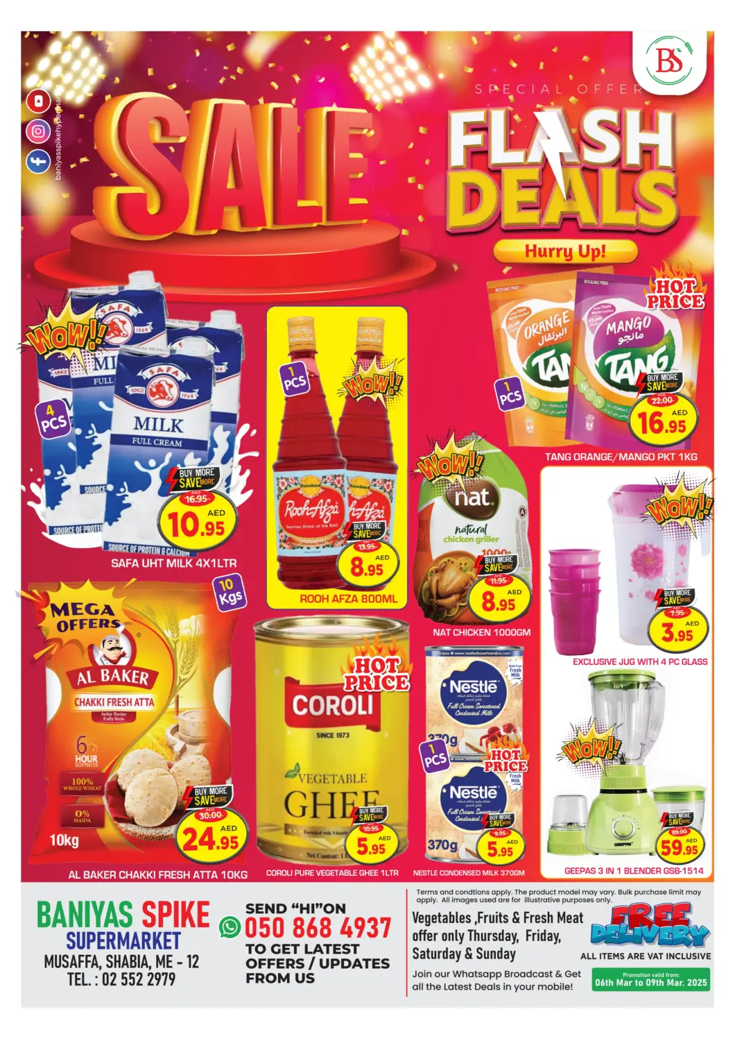 UAE - Abu Dhabi Baniyas Spike  offers in D4D Online. Shabia 12- Abudhabi. . Till 9th March