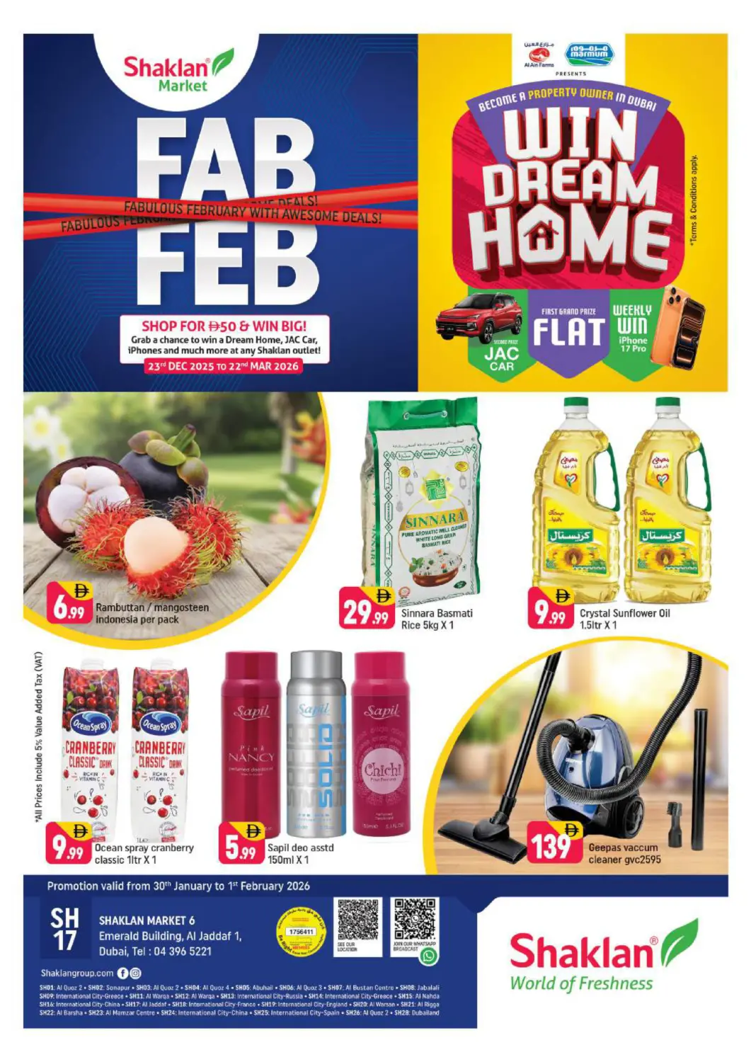 عروض شكلان ماركت الإمارات العربية المتحدة , الامارات - دبي في دي٤دي أونلاين. الجداف ١، دبي. . حتى ١ فبراير