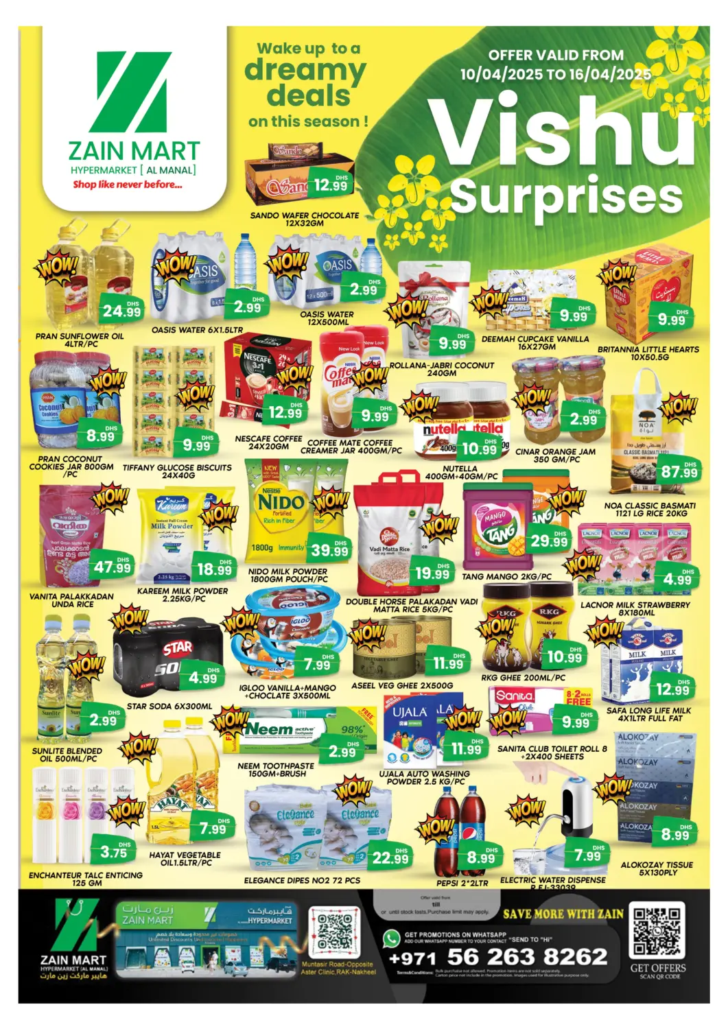 UAE - Ras al Khaimah Zain Mart Supermarket offers in D4D Online. Vishu Surprises. . Till 16th April