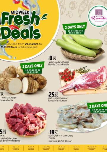 Qatar - Doha Rawabi Hypermarkets offers in D4D Online. Midweek Fresh Deals. . Till 31st January