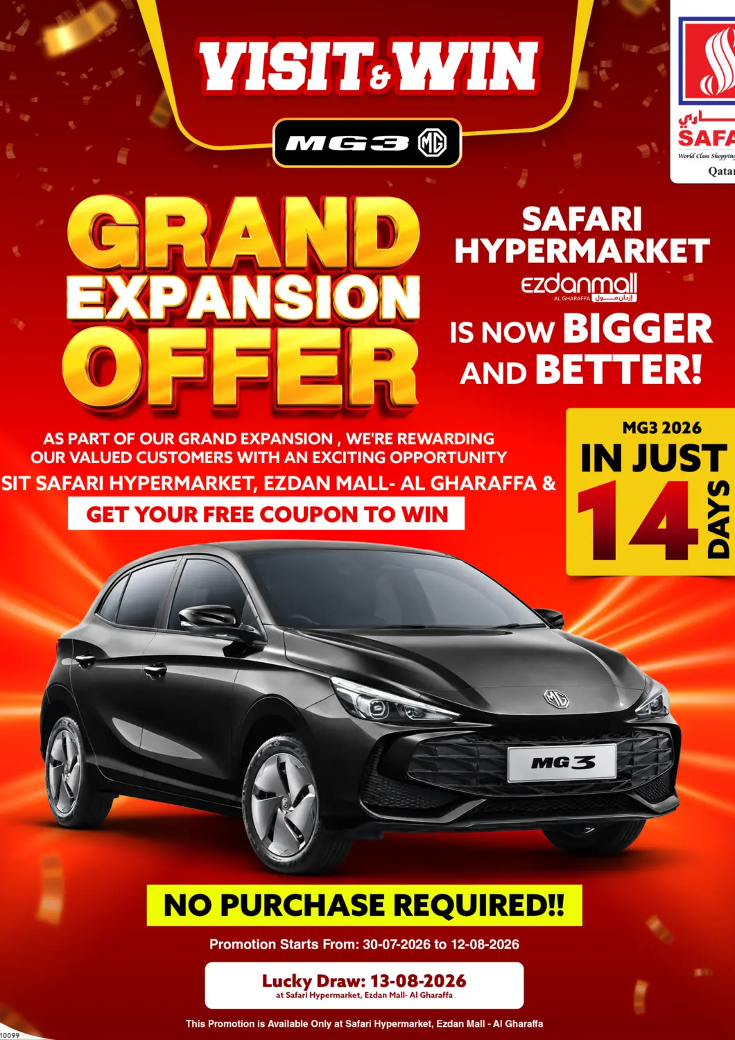 Qatar - Al Rayyan Safari Hypermarket offers in D4D Online. Grand Expansion Offer. . Till 12th August