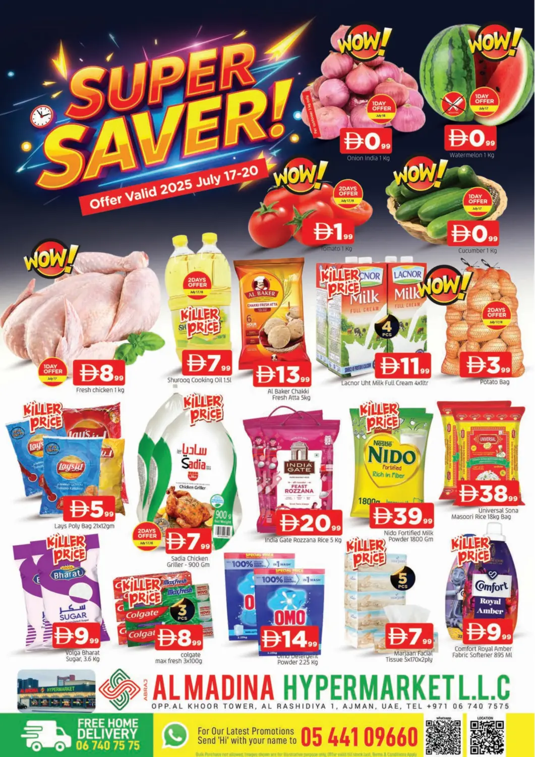 UAE - Sharjah / Ajman AL MADINA offers in D4D Online. Abraj Al Madina - Al Rashidiya, Ajman. . Till 20th July
