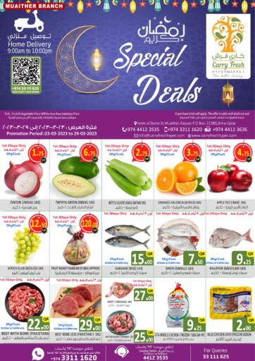 Qatar - Doha Carry Fresh Hypermarket offers in D4D Online. Special Deals. . Till 29th March