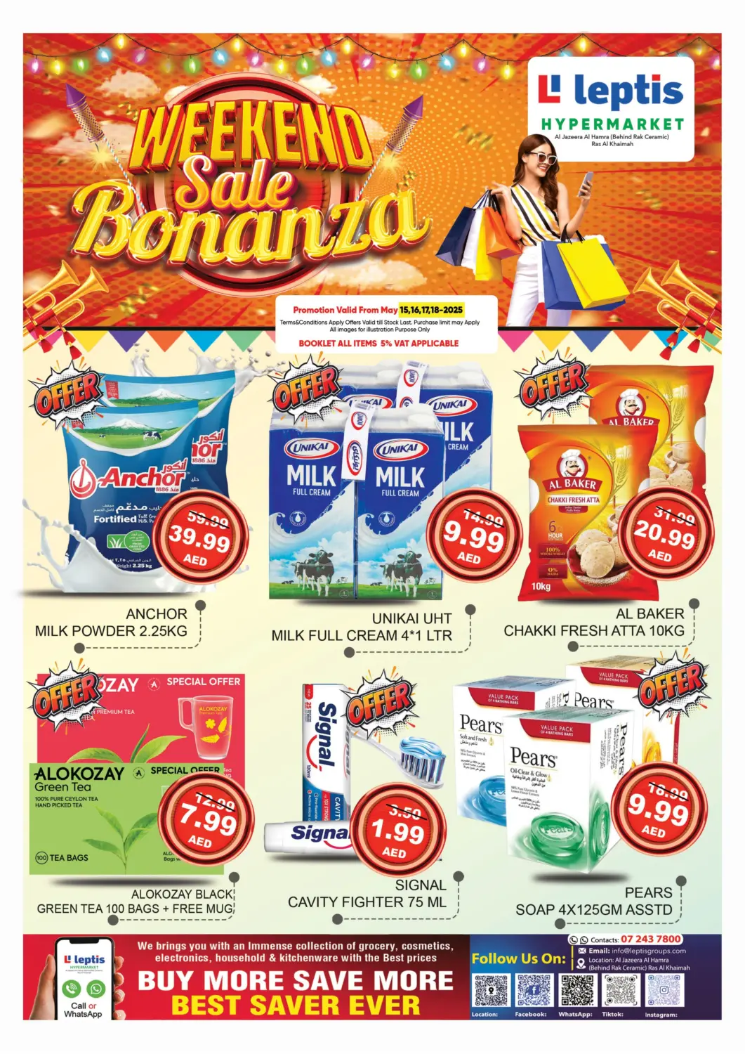 UAE - Ras al Khaimah Leptis Hypermarket  offers in D4D Online. Al jazeera Al Hamrah, Ras Al Khaimah. . Till 18th May