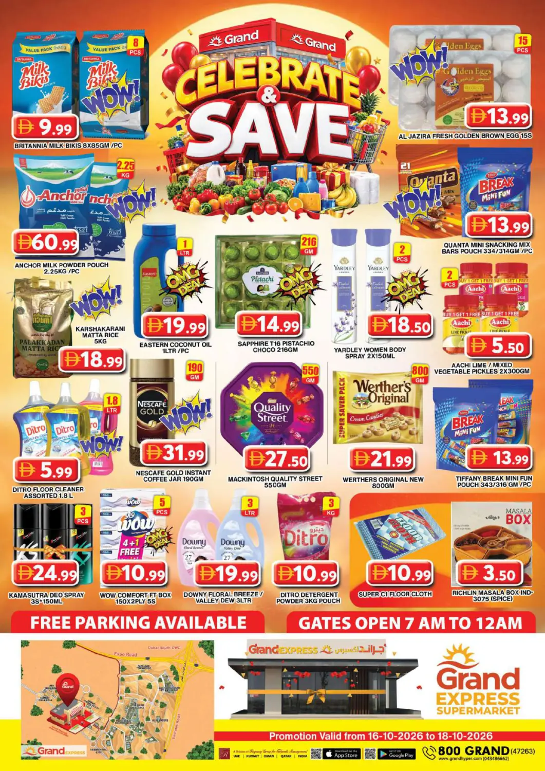 Bahrain Grand Hyper Market offers in D4D Online. Grand Express Supermarket- Dubai. . Till 18th October