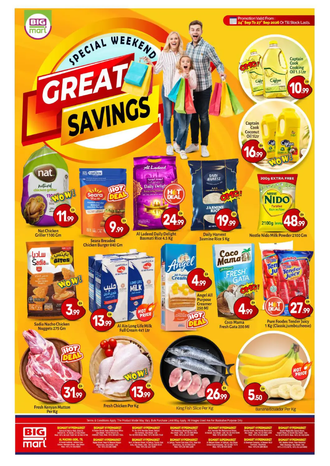 UAE - Abu Dhabi BIGmart offers in D4D Online. Great Savings. . Till 27th September