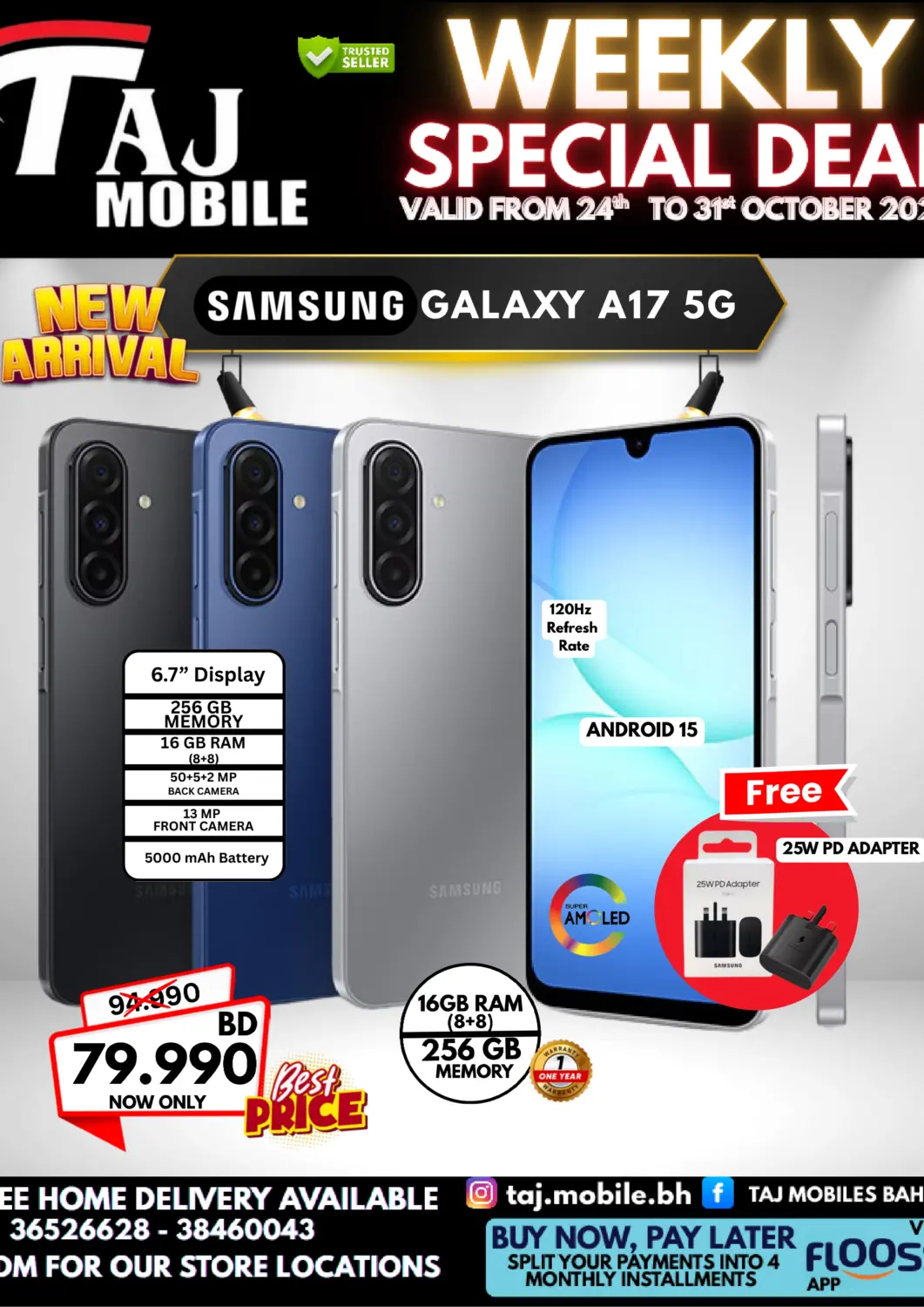 Bahrain Taj Mobiles offers in D4D Online. Weekly Special Deals. . Till 31st October