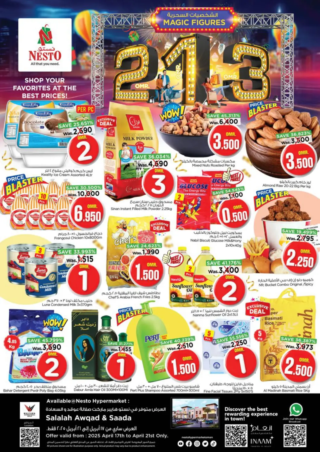 Oman - Salalah Nesto Hyper Market   offers in D4D Online. Magic Figures. . Till 21st April